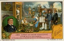 Trade Card for Véritable Extrait de Viande Liebig [Real Liebig Meat Extract] depicting Frédéric-Charles Achard